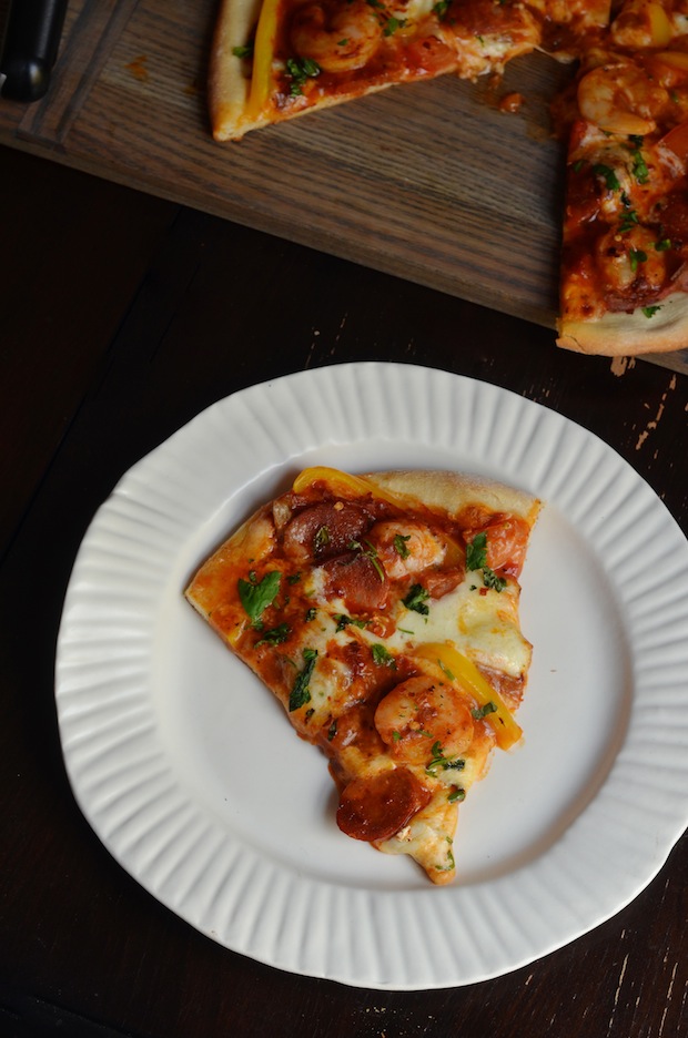 5-Ingredient Spicy Creole Shrimp Pizza - Always Order Dessert