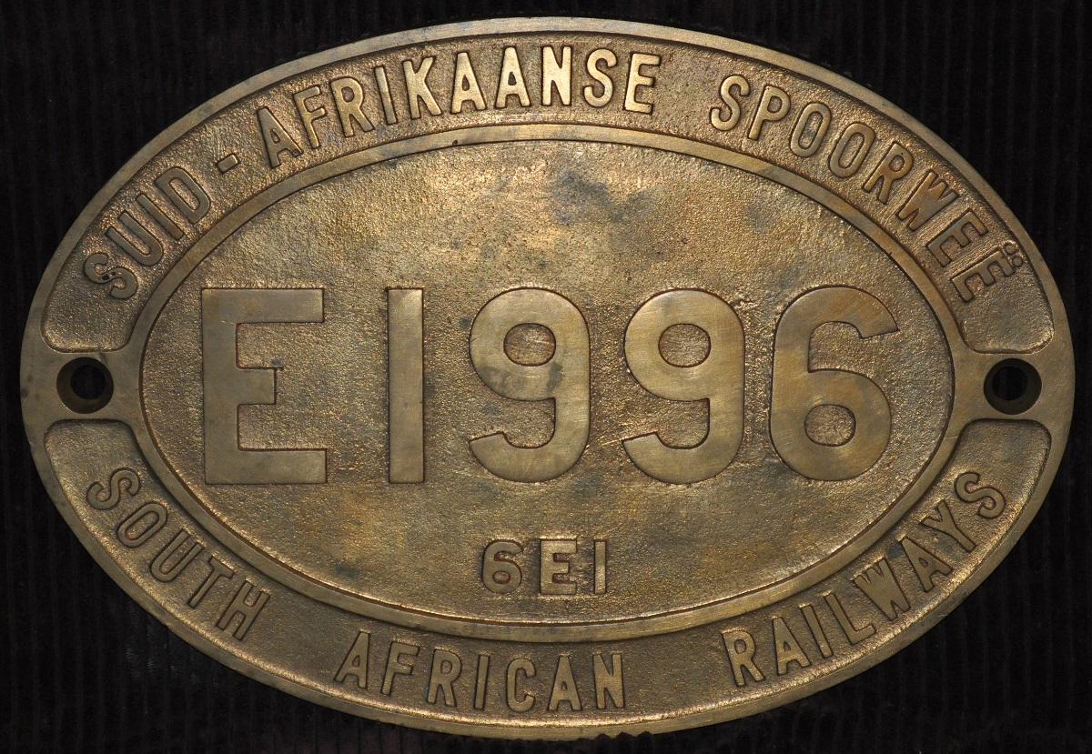 SAR CONNECTA Original South African Railways number plates as part of