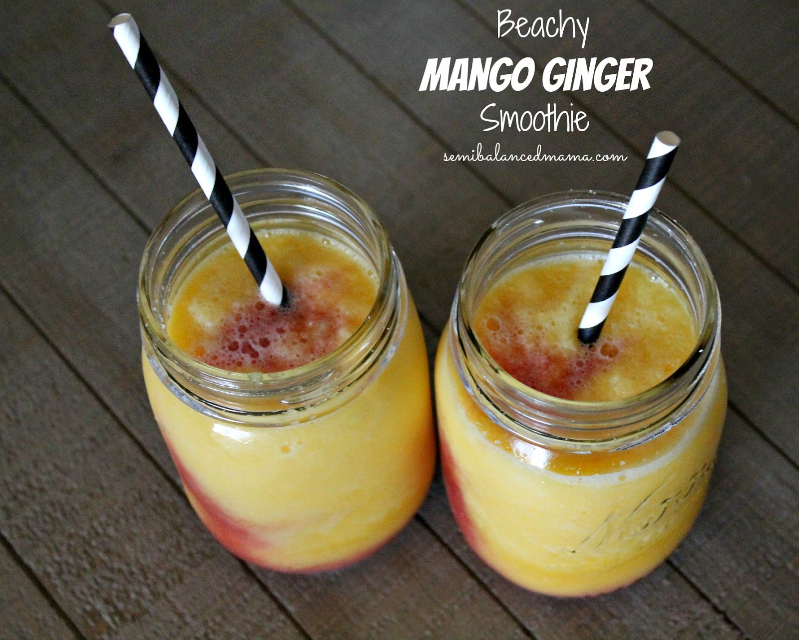 Beachy Ginger Mango Smoothie the semibalancedmama