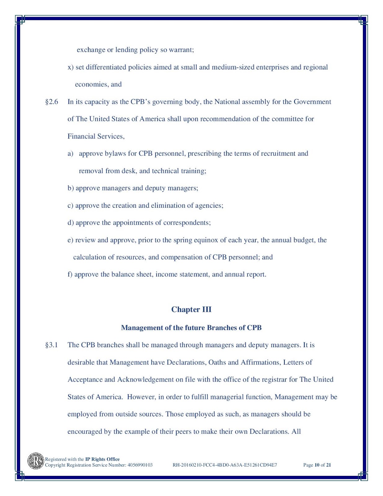 The United States, In Congress Assembled: PROCLAMATION OF DISSOLUTION OF THE BANK OF NORTH AMERICA. 20160210-GPOD3-CPB_CHARTER-page-010