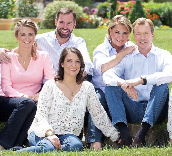 Princess Stéphanie,Prince Guillaume, Princess Alexandra, Grand Duchess Maria Teresa, Grand Duke Henri, Princess Claire, Prince Félix