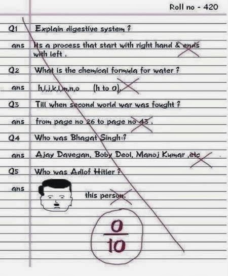 Jawaban absurd dalam ulangan | Hitler