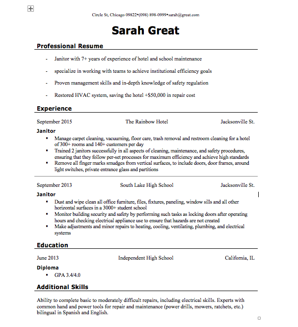 Sample of Professional Resume Templates Word Sample of Professional Resume Templates Word