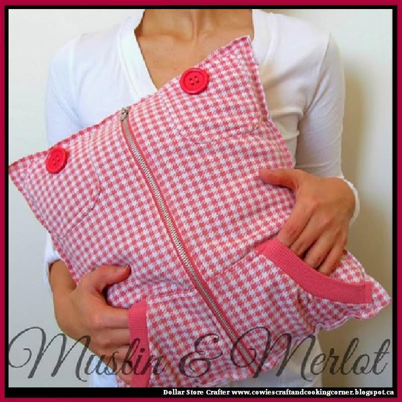 Dollar Store Crafter Turn An Old Hoodie Into A Cute Pillow