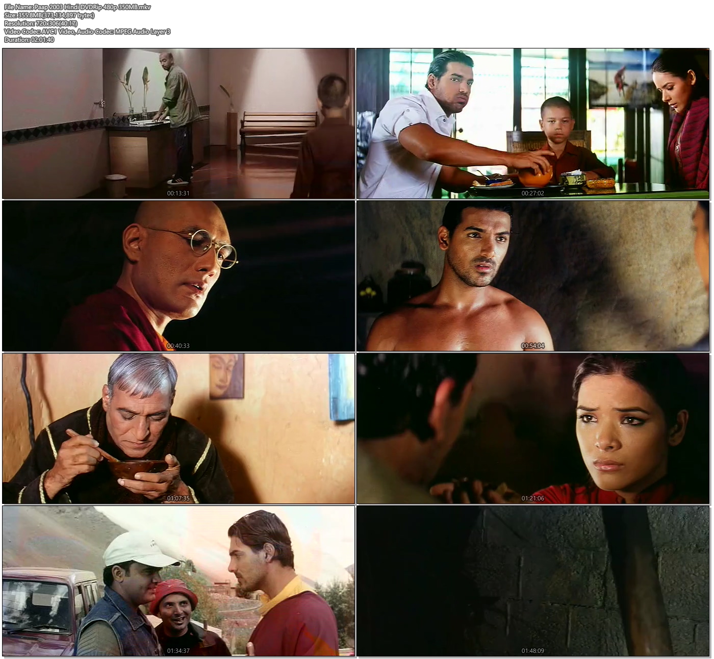 Paap 2003 Hindi DVDRip 480p 350MB Hindi Movie Download Movie Screenshots