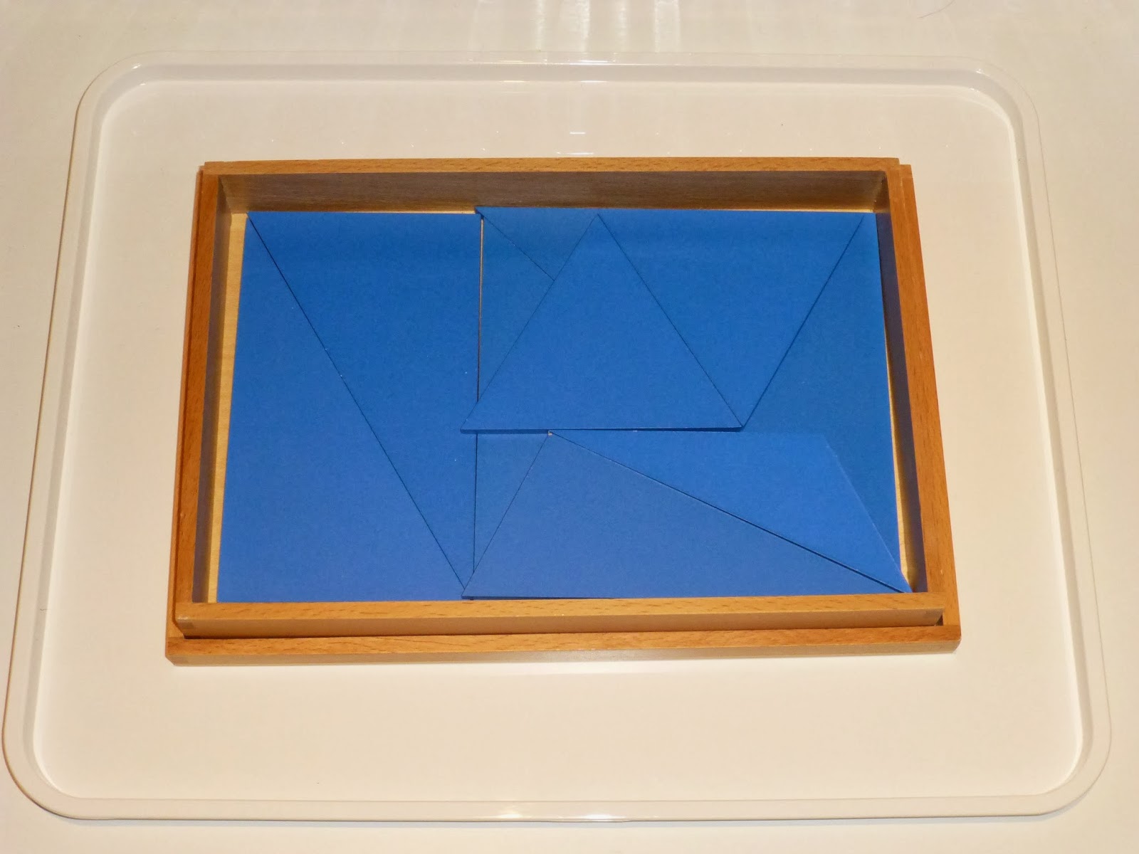 Family FECS Montessori Activity Constructive Triangles Blue