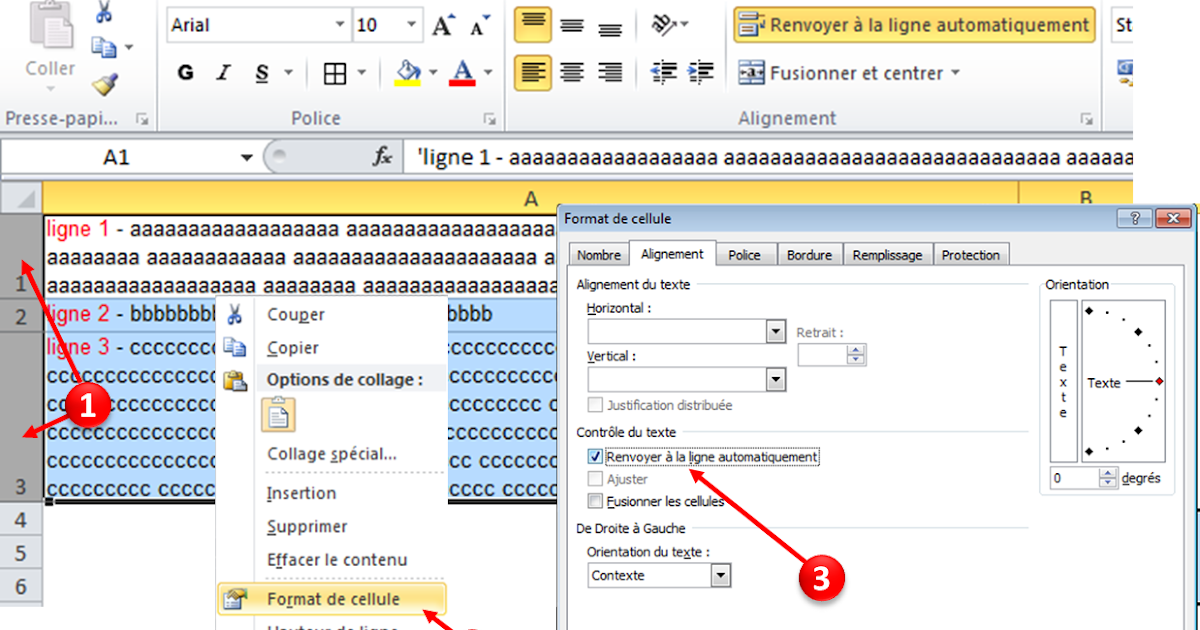 Optimiser automatiquement la hauteur des lignes en fonction du texte Compétences Excel