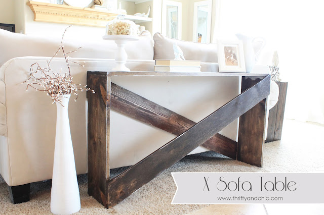 X Sofa Table Tutorial