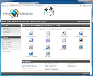 Installation von PHP-Fusion 7 PHP CMS auf Windows XAMPP Tutorial 22