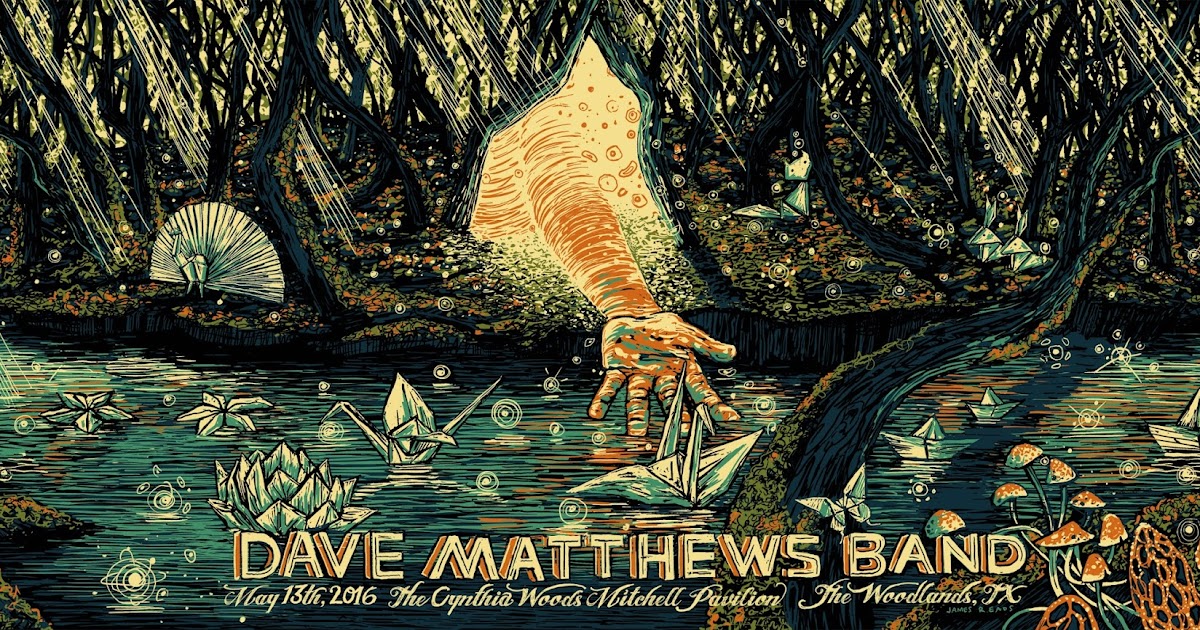 James Eads Dave Matthews Band Woodlands Poster Artist Edition Release.