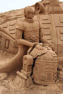 Escultura de arena de Star Wars