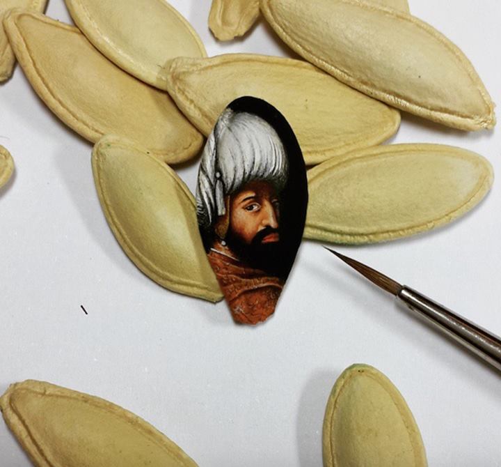 Detailed Paintings on Small Surface by Hasan Kale