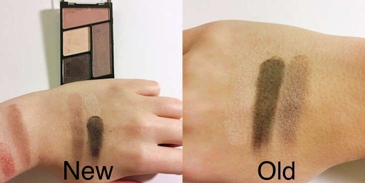 wet n wild coloricon Eyeshadow Quad old vs new Silent Treatment swatches wet n wild coloricon Eyeshadow Quad old vs new Silent Treatment swatches
