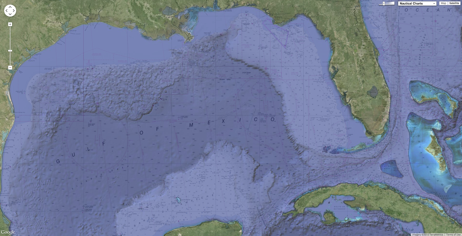 Gulf Of Mexico Ocean Depth Map