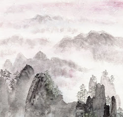 chinese painting landscape mountain traditional clouds paintings japanese china cloud ink mountains mist oath paint landscapes friendship ancient kowtow google