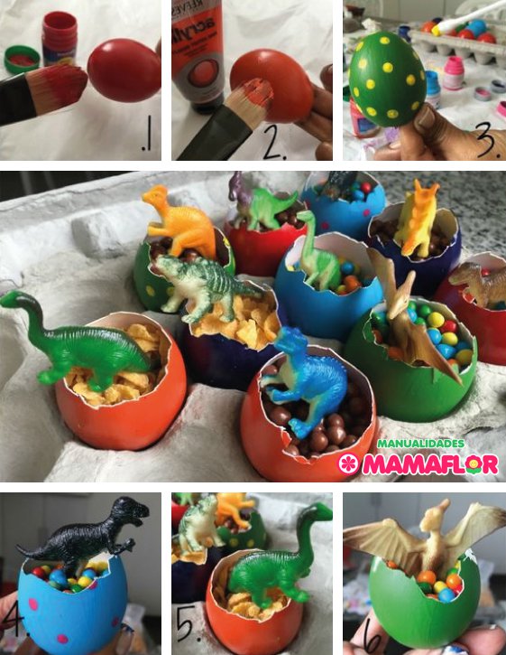 paso Bocadillo parrilla Increíbles Ideas para Fiesta de Dinosaurio! - Manualidades MamaFlor