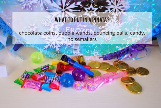 what to put in a pinata, frozen pinata, pinata items that are not candy