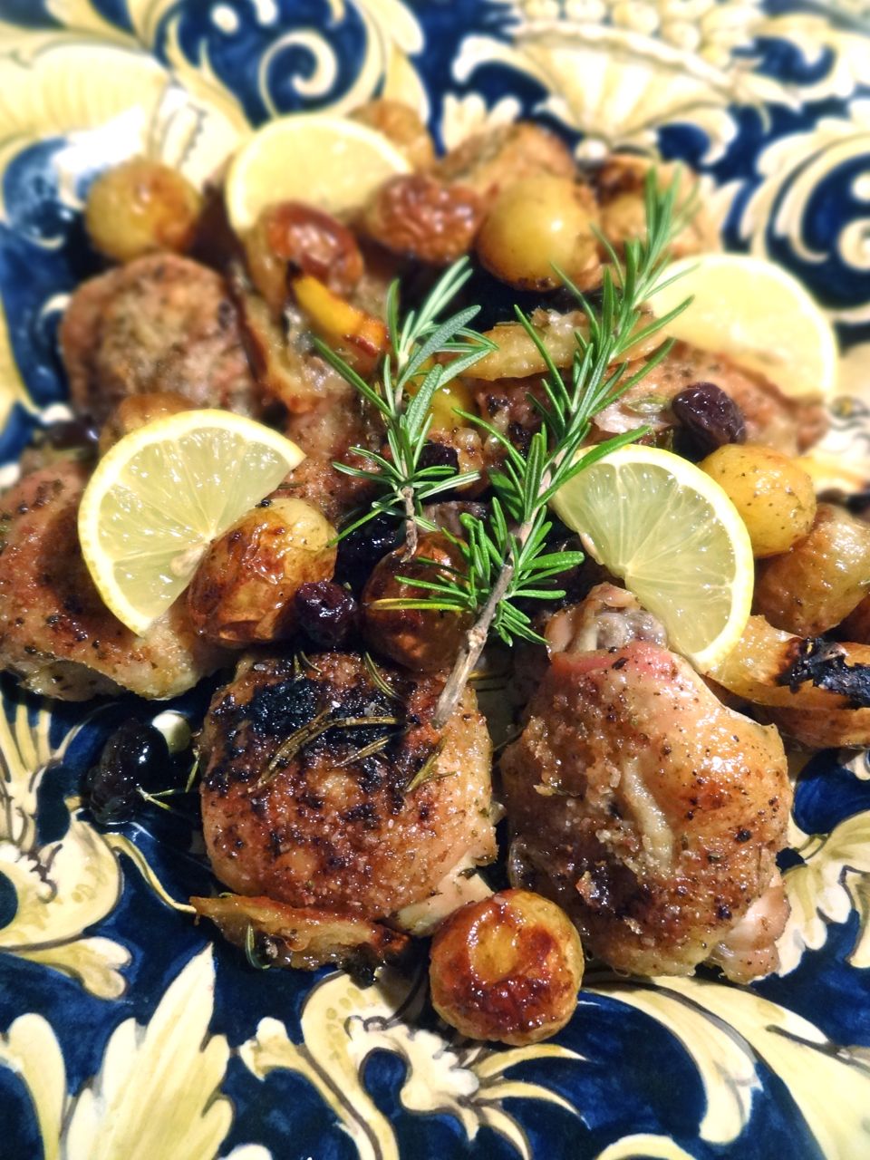 Scrumpdillyicious Roast Chicken Thighs with GreekInspired Marinade
