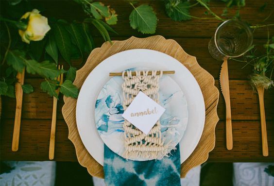mesa de boda con macrame - decora tu boda con macrame