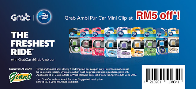 Grab Ambi Pur Car Mini Clip Giant Coupon Code Discount Promo