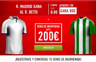 supercuota 8 sportium Real Madrid vs Betis + 200 euros liga 12 marzo JRVM supercuota 8 sportium Real Madrid vs Betis + 200 euros liga 12 marzo JRVM