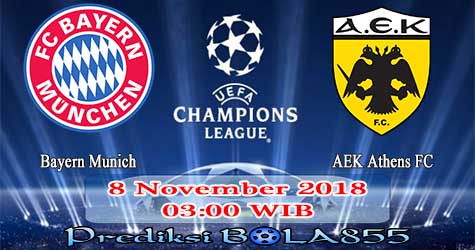 Prediksi Bola855 Bayern Munich vs AEK Athens FC 8 November 2018 Prediksi Bola855 Bayern Munich vs AEK Athens FC 8 November 2018