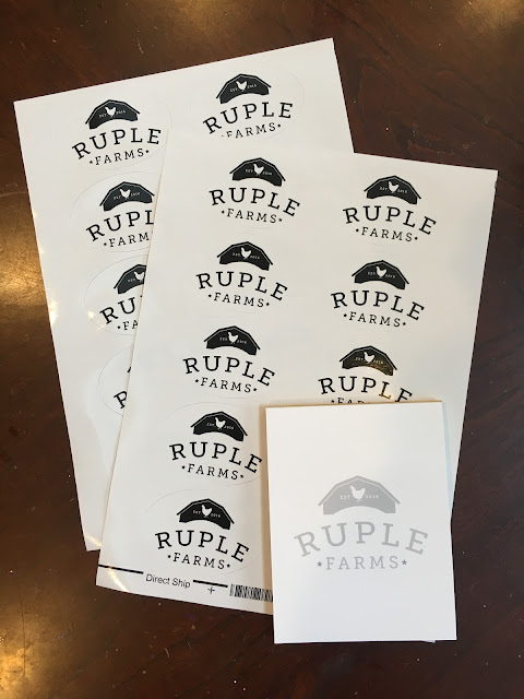 Ruple Farms stickers and notepad
