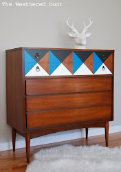 mid century dresser geometric furniture painted door modern designs nightstand