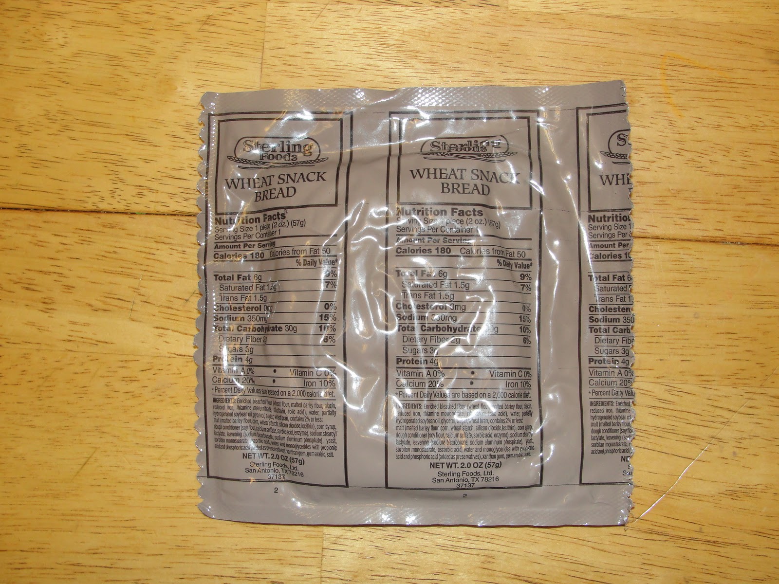 Planning And Foresight MRE Monday Wheat Snack Bread