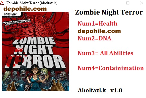Zombie Night Terror Can,DNA,Yetenek +4 Trainer Hilesi İndir