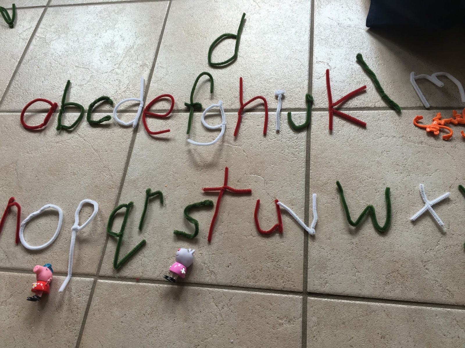 Arkstone Inc. Autism Resources Activity 13 Pipe cleaner letters