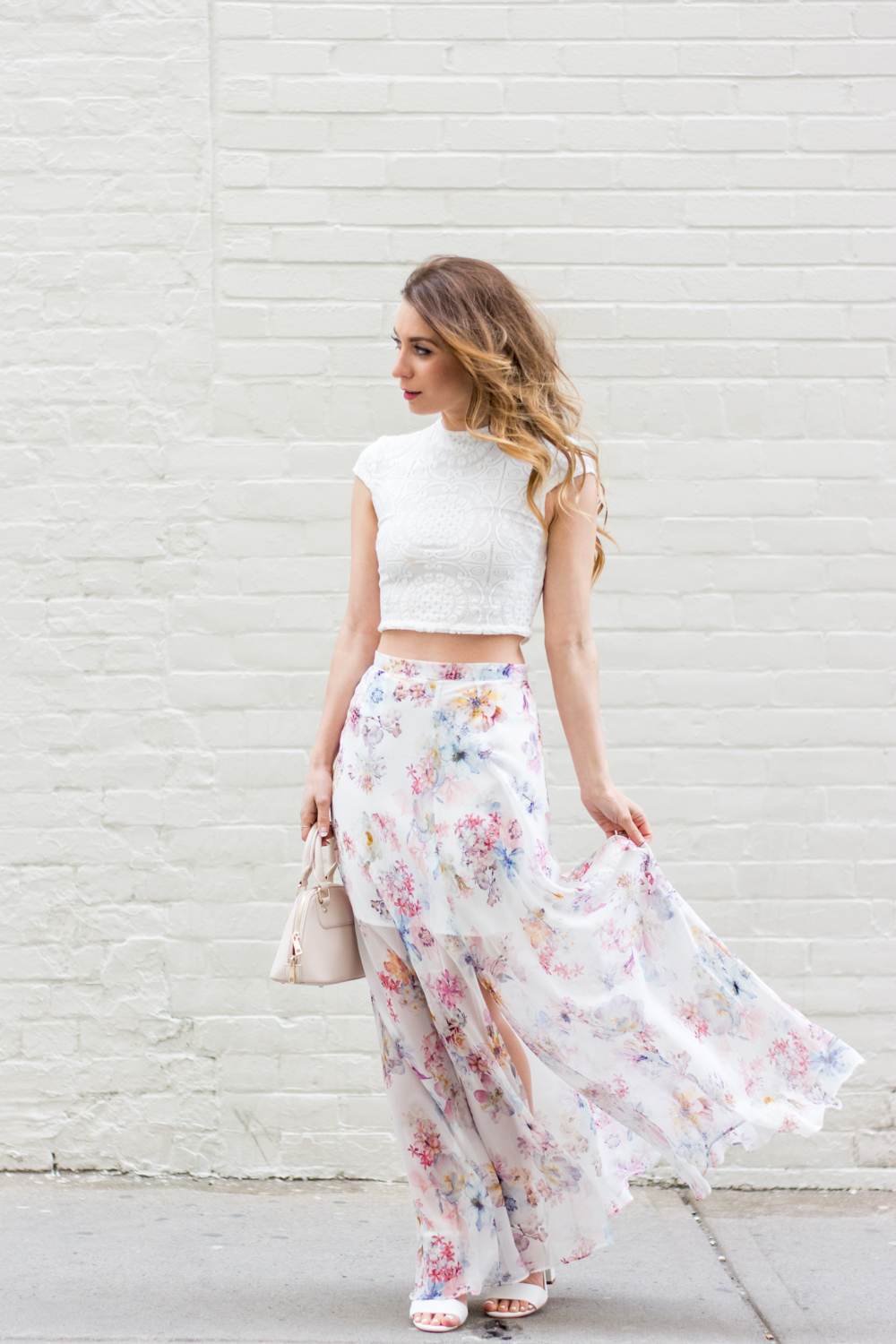 OOTD - Floral Maxi Skirt With Ever New | La Petite Noob | A Toronto ...
