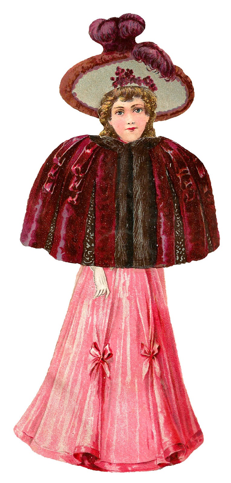 Antique Images: Victorian Women's Fashion Clipart Evening Dress Ball ...