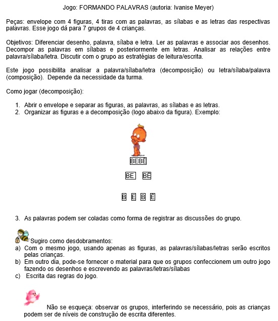 LEITURA DE PALAVRAS (JOGO DA LEITURA) - Alfabetização 