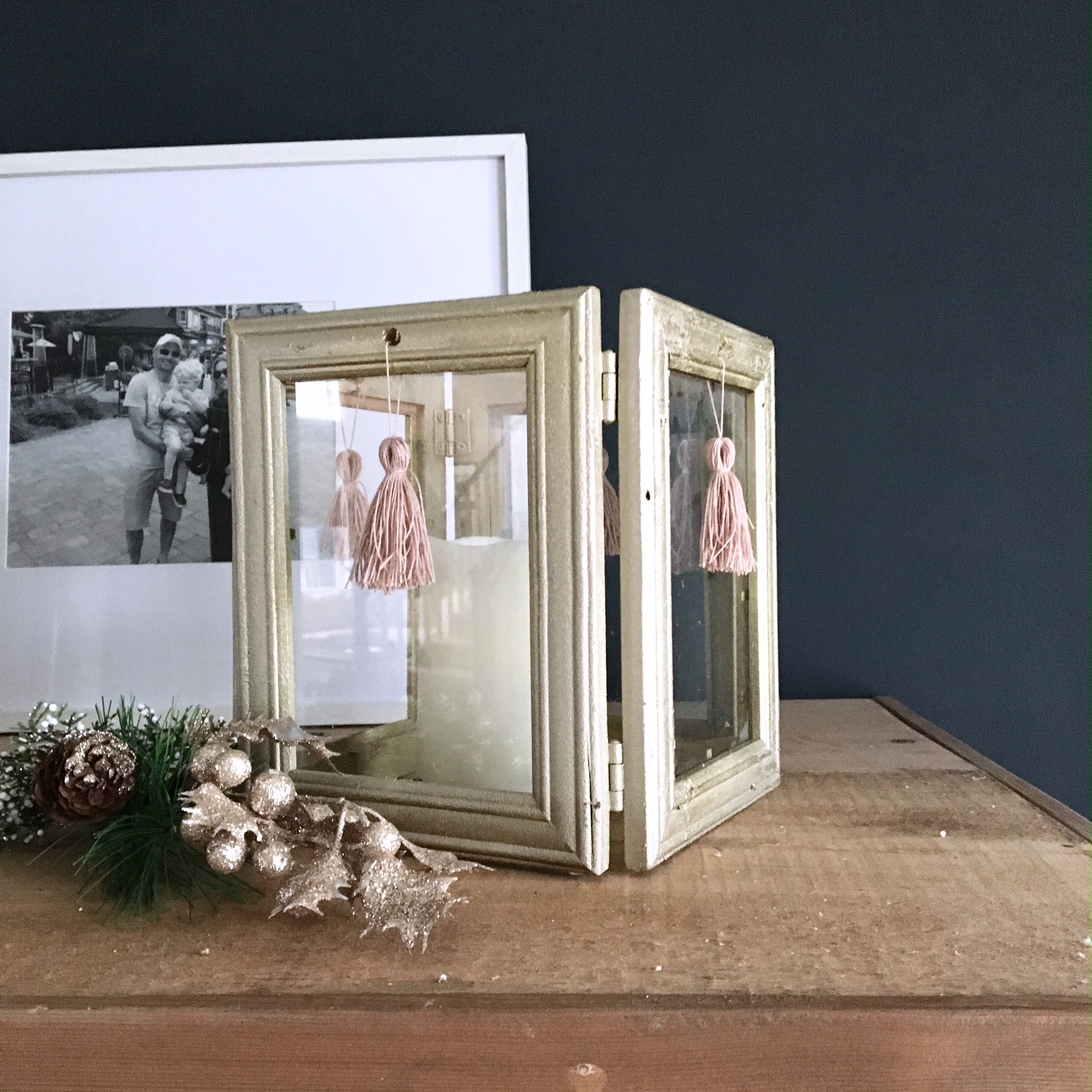 Modern Holiday Home DIY Lantern With Picture Frames Harlow & Thistle