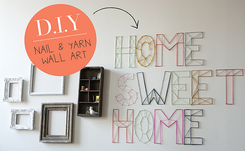 DIY: letras decorativas con clavos DIY: letras decorativas con clavos
