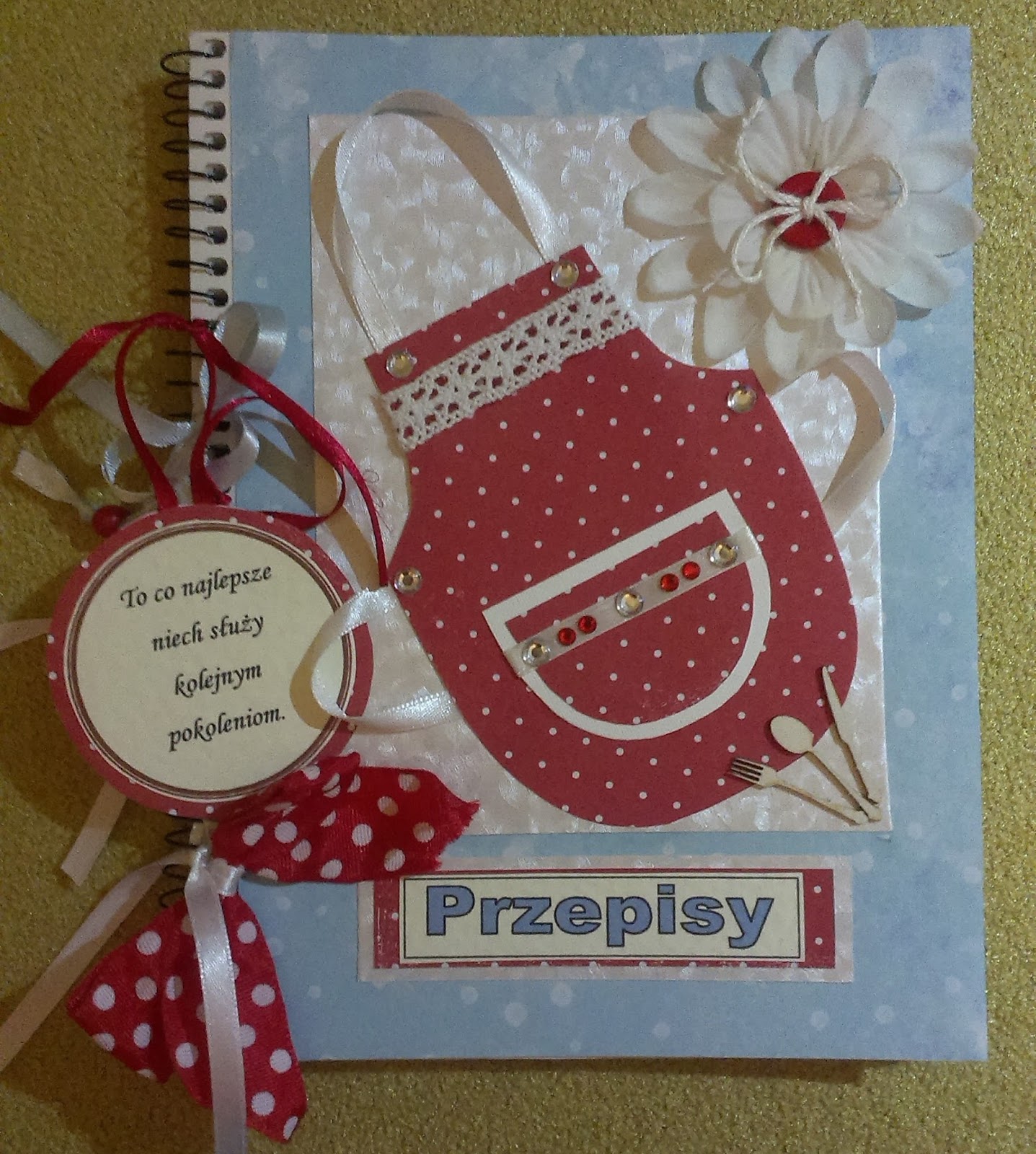 ROBÓTKI EWCI PRZEPIŚNIK SCRAPBOOKING ZESZYT NA PRZEPISY