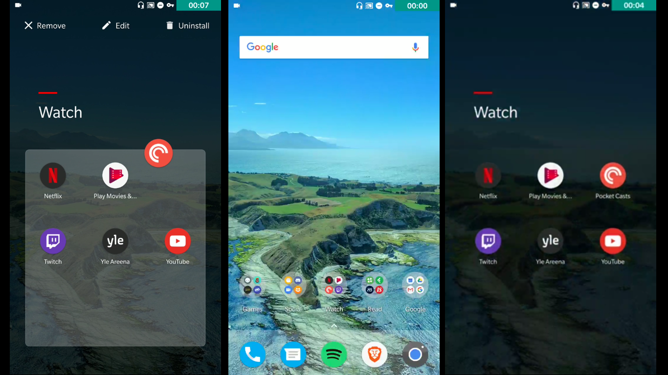 OnePlus Launcher updated with new folder layout