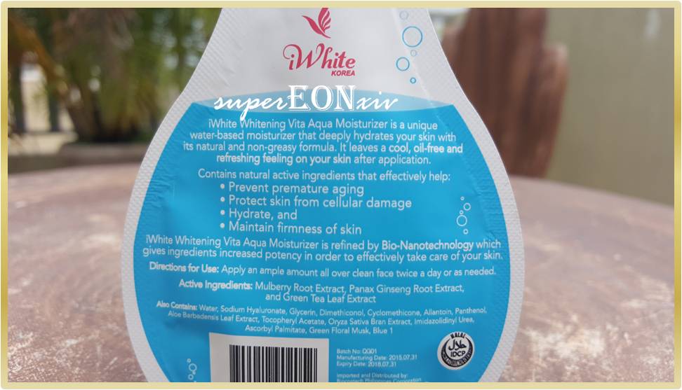 iwhite moisturizer ingredients