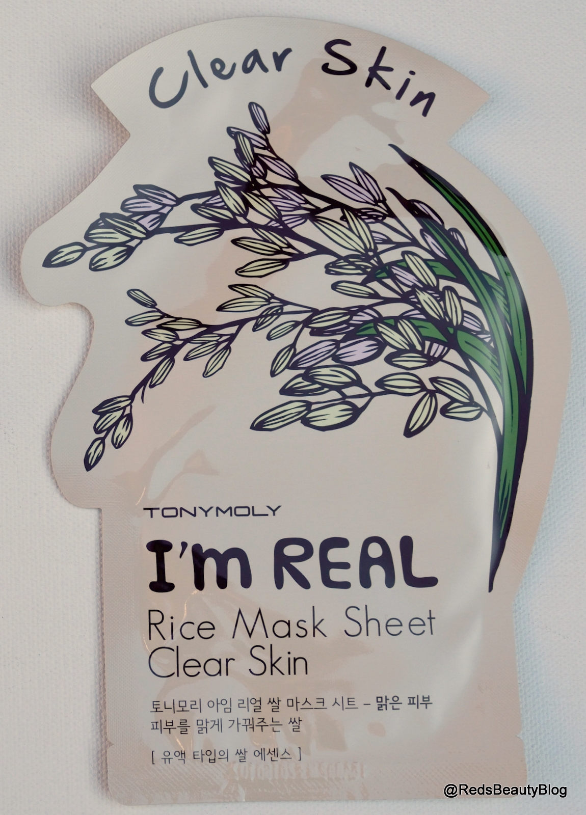 Tony Moly I'm Real Sheet Masks Rice Clear Skin Mrs Red's Beauty Blog