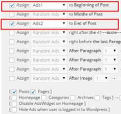 cara memasang iklan wordpress di awal postingan, di akhir postingan