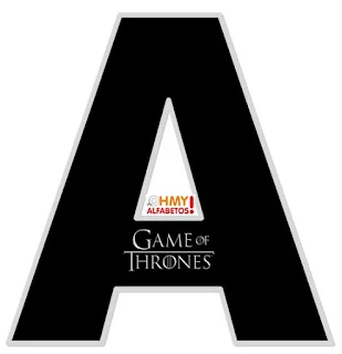 Abecedario con el Logo de Juego de Tronos. Alphabet with Game of Thrones Logo.