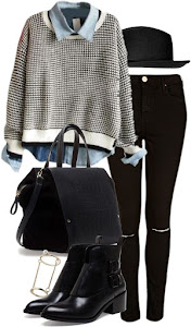 OUTFIT BOHO NEGRO - GRIS 