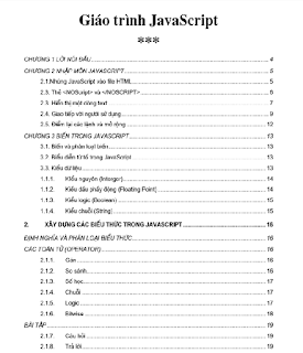 Giáo trình Javascript căn bản FULL | Tải giáo trình Web