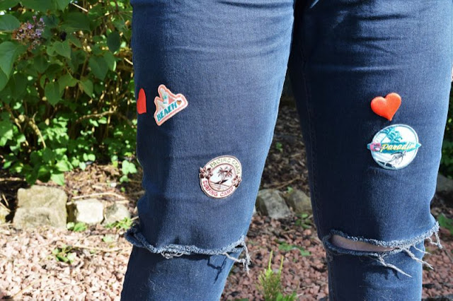 DIY patch jeans tutorial