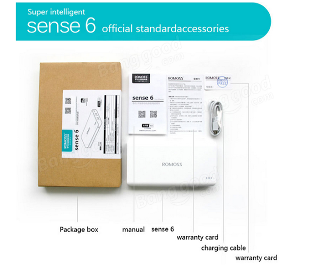 Pin sạc dự phòng Romoss LCD Sense 6 Plus 20000mAh Pin sạc dự phòng Romoss LCD Sense 6 Plus 20000mAh