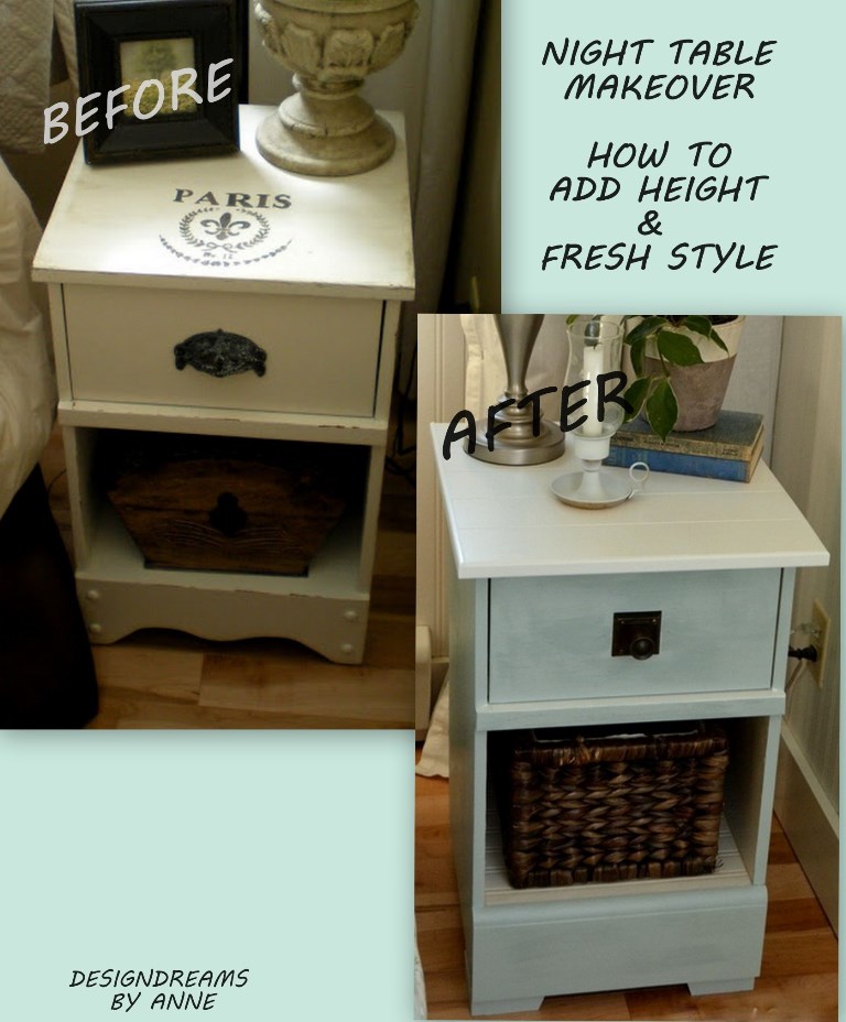 designdreamsanne: night stand makeover - how to add height designdreamsanne: night stand makeover - how to add height
