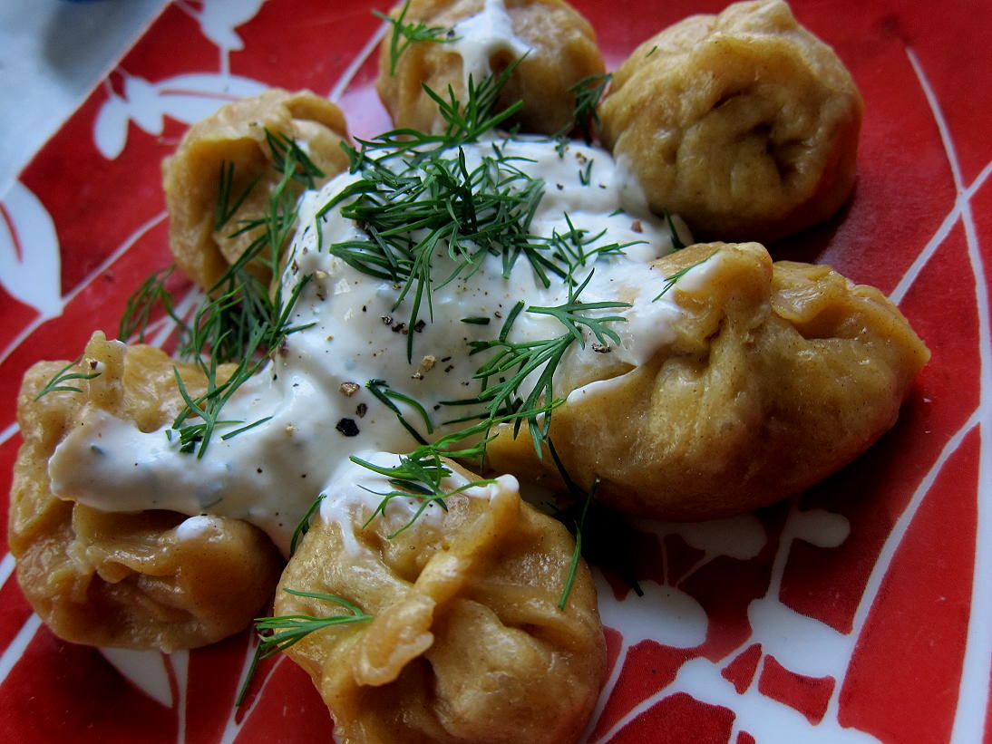 Wanderlust Queen Pumpkin Manti (Uzbek / Turkish style dumplings)
