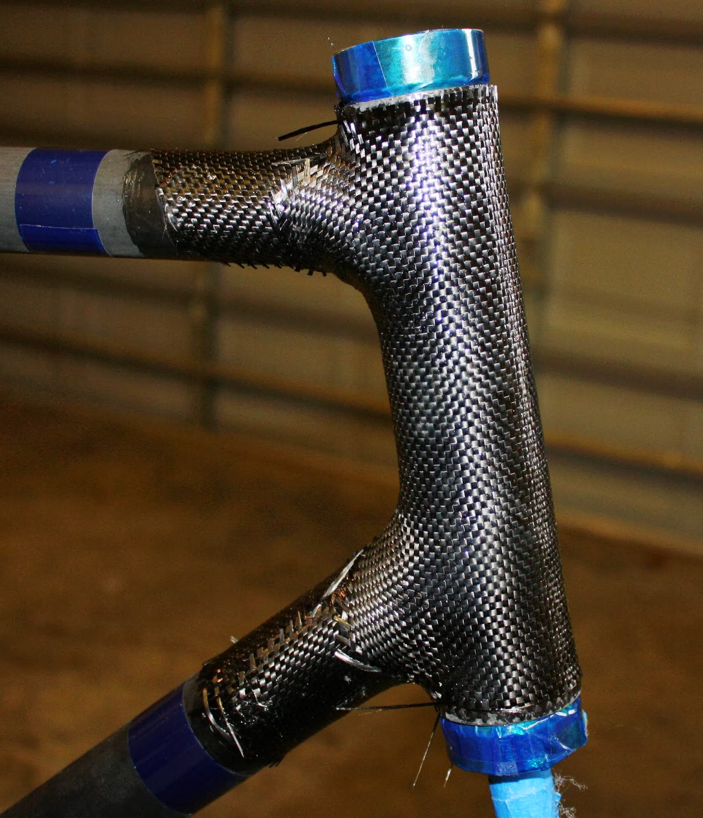 MEECH Custom Bicycles Head Tube is Wrapped