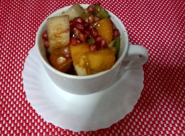 salada de fruta com romã Receita de salada de fruta com romã